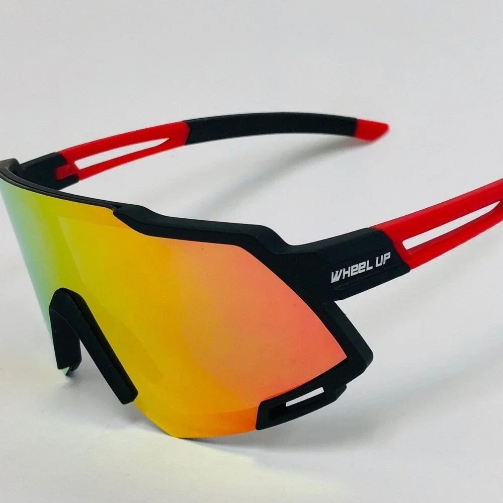 Sunglasses‎ Red Mirror Lens Sports Windproof UV Protection Bike Glasses Lentes
